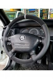 Opel Vectra B Kasa Nubuk Dikmeli Direksiyon Kılıfı Gri Yüzüklü Noktalı Alkantara - 2