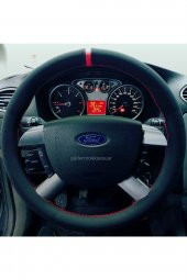 Ford Connect Dikmeli Direksiyon Kılıfı Kırmızı Yüzüklü Alkantara (nubuk) - 1