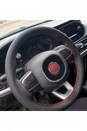 Fiat Doblo 2010> Direksiyon Kılıfı Dikmeli Soft Kırmızı Ipli (11cm) thumbnail 1