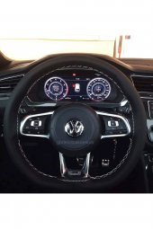 Vw Passat B8-b8.5-rline Direksiyon Kılıfı Dikmeli Soft Gri Ipli - 1
