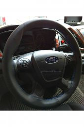 Ford Courier Direksiyon Kılıfı Dikmeli Soft Mavi Ipli (10.5cm) thumbnail 1