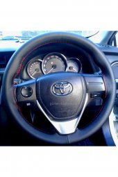 Toyota Corolla Dikmeli Direksiyon Kılıfı Soft Kırmızı Ipli Esnek Kokusuz - 1