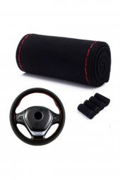 Vw Passat B8-b8,5 Alkantara Kırmızı Ipli Dikmeli Direksiyon Kılıfı 2015 Ve Sonrası thumbnail 1