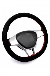 Vw Passat B8-b8,5 Alkantara Kırmızı Ipli Dikmeli Direksiyon Kılıfı 2015 Ve Sonrası thumbnail 3