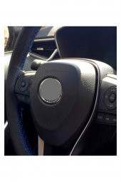 Toyota Corolla 2013+ Deri Dikmeli Direksiyon Kılıfı Mavi Ipli (10cm) - 1