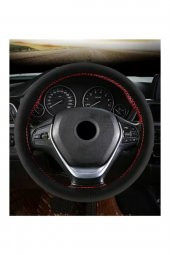 Vw Passat B8-b8,5 Alkantara Kırmızı Ipli Dikmeli Direksiyon Kılıfı 2015 Ve Sonrası thumbnail 4