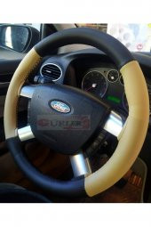 Connect Uyumlu Dikme Direksiyon Kılıfı Bej-siyah 4parçalı thumbnail 1