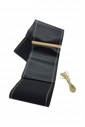 Skoda Octavia Dikmeli Direksiyon Kılıfı Alkantra Karbon Bej Yüzüklü thumbnail 1