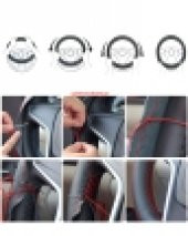 Universal Dikmeli Direksiyon Kılıfı Soft Siyah İpli kalınlık (38CM-11CM) - 3