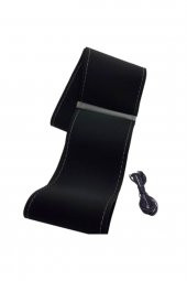 Opel Corsa D Alkantra Nubuk Dikmeli Direksiyon Kılıfı Gri Yüzüklü thumbnail 1