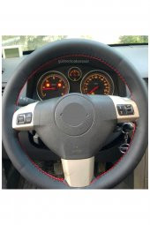 Opel Vectra B Uyumlu Kasa Direksiyon Kılıfı Kırmızı-siyah 10.5cm thumbnail 3