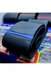 Tofaş Şahin Doğan Uyumlu Soft Mavi Yüzüklü Dikmeli Direksiyon Kılıf thumbnail 2