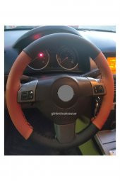 Opel Astra H Kasa Dikmeli Direksiyon Kılıfı Iki Renkli Kahverengi-siyah A+plus - 3