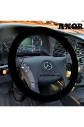 Universal Soft Kamyon Tır Dikmeli Deri Direksiyon Kılıfı Mavi Ipli 45×10.5cm - 2