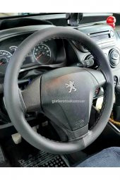 Peugeot Bipper Deri Dikmeli Direksiyon Kılıfı Soft Siyah Ipli 10.5cm - 1