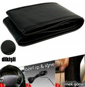 Fiat Doblo (2010-2021) Uyumlu Dikmeli Direksiyon Kılıfı Soft Siyah (11cm) thumbnail 2