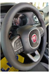 Delikli Direksiyon Kılıfı Noktalı Siyah İpli 10CM - 1