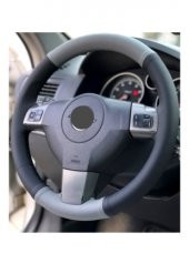 Opel İnsignia İki Renkli Dikmeli Direksiyon Kılıfı GRİ-SİYAH thumbnail 1