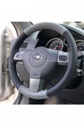 Opel Corsa Çift Desen Deri Direksiyon Kılıfı - 1