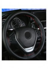 Fiat Doblo 2010 Ve Sonrası Dikmeli Direksiyon Kılıfı Noktalı Kırmızı İpli (11CM) thumbnail 4