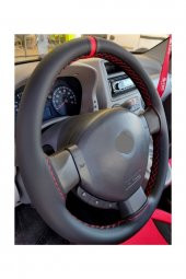 Universal Dikmeli Direksiyon Kılıfı Soft Kırmızı Yüzüklü - 1