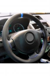 Universal Dikmeli Direksiyon Kılıfı Soft Mavi Yüzüklü - 2