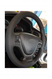 Universal Dikmeli Direksiyon Kılıfı Esnek Kokusuz Vinil Deri A+plus Siyah Ipli - 2