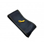 Universal Direksiyon Kılıfı Dikmeli Esnek Kokusuz Sarı İpli - 3