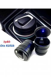 Oto-ev-ofis Küllük-led Işıklı Kapaklı Kokusuz Bardaklıklı Araba Küllük - 1