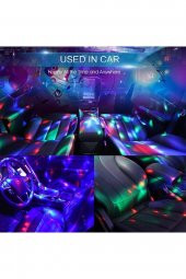 Disko Topu Sese Duyarlı Rgb Usb Girişli Disco Topu Iç Aydınlatma - 3