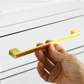 Gölcük (224 MM - 22.4 CM) Gold Altın Mobilya Mutfak Çekmece Dolap Dolabı Metal Kulpu Kulbu Kulpları thumbnail 4