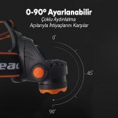 Kafa Lambası Şarjlı Zoom Özellikli Ledli Pilli Kamp Kafa Feneri 3 Fonksiyonlu 5 W 200 Lümen - 5