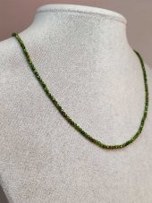 Diopsit Taşı 2mm 1000 Ayar Gümüş İpli Kolye (Sabit Klipsli) thumbnail 1