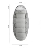 Naturehike PS200 Oval Ultralight Uyku Tulumu -4°C ( Cloudy Grey ) Left - 2