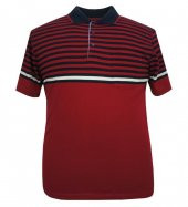 Büyük Beden Erkek Tişört Polo Yaka Pike Bordo Cepli - 1
