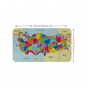 Eğitici ve Öğretici Detaylı Dekoratif Komşulu Türkiye Haritası Duvar Sticker - 2