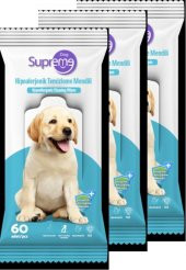Supreme Pet Hipoallerjenik  Islak Medil 60 yapralk - 3 Adet - 1