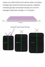 Suya Dayanıklı Neopren Notebook Tablet Ipad Macbook Pro Air Siyah Laptop Kılıfı Çantası 14 Inç - 5