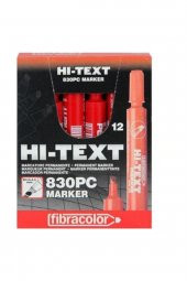 Hı-text 830-pc Kesik Uçlu Markör Permanent Kalem 12li Kırmızı - 1