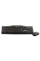 Ec-266 Q Usb Siyah Kablosuz Klavye Mouse Set Multimedya Tuşları Mevcuttur - 1