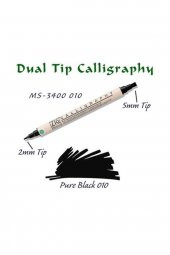 Calligraphy Çift Uçlu Kaligrafi Kalemi 2 mm + 5 mm 010 Pure Black - 1
