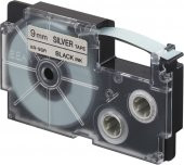 Xr-9sr1 (Silver/black) Etiket Yazıcısı Kartuşu Gümüş Renk Üstüne Siyah Baskı - 1