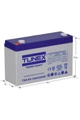 6V 12A 1,63 Kg Kuru Bakımsız Akü (151*50*94*100 Mm) TNX-6V12A thumbnail 2