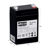 TUNEX 4V 8A 0,71 Kg Kuru Bakımsız Akü (70*47*101 Mm) TNX-4V8A - 2