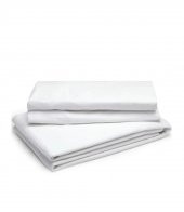 5 Adet Beyaz Düz Tek Kişilik 100 Pamuk Otel Çarşaf 160×240 Cm 63 Tel Dokuma - 2