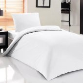 5 Adet Beyaz Tek Kişilik 100 Pamuk Otel Nevresim Yorgan Kılıfı 160×220 Cm 63 Tel Dokuma - 2