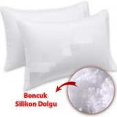 Otel Tipi Boncuk Silikonlu Yastık Akfil 63 Tel Dokuma 100 Pamuk 50x70 Cm - 1