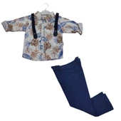 CİKKO BASKILI GÖMLEKLİ SLOPET ERKEK ÇOCUK TAKIM - 2