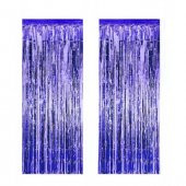 Metalize Lacivert Arka Fon Süs 100x230 cm - 1
