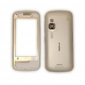 Nokia C6-00 Kasa Kapak Tuş Takımı C6-00 Uyumlu Beyaz Renk Orta Kasa Ön Kapak Arka Kapak Tuş Takımı - 3